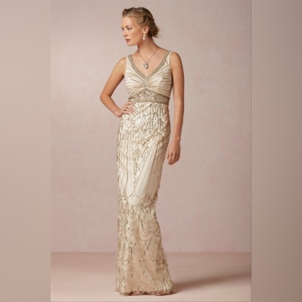Sue Wong Champagne Maxine Dress